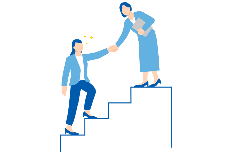 マンツーマンで現場の先輩がサポート