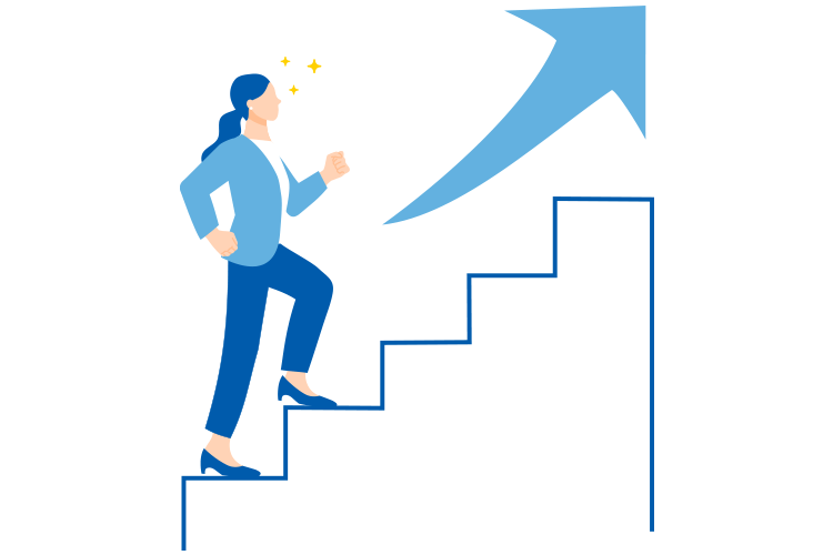 公平な評価制度で着実にステップアップ